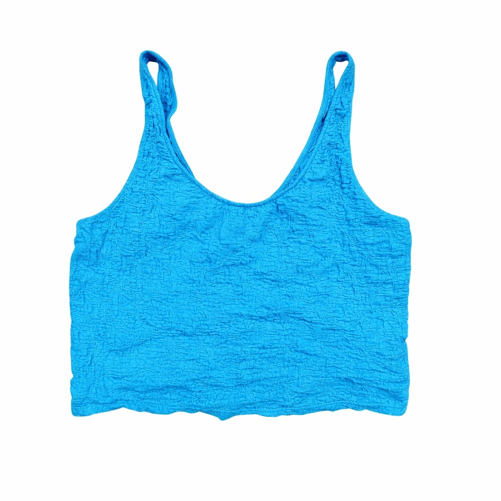 🦋Target Textured Blue Crop Tank Top – Women’s L🦋